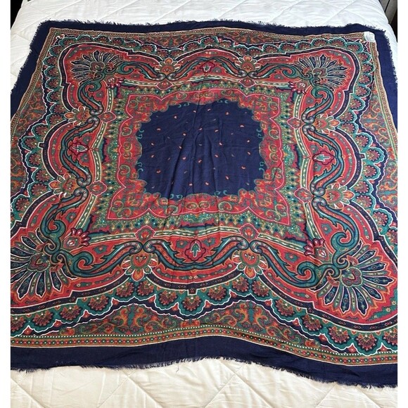 Gorgeous Paris Printemps Vibrant Square Scarf made in Italy - Picture 1 of 10